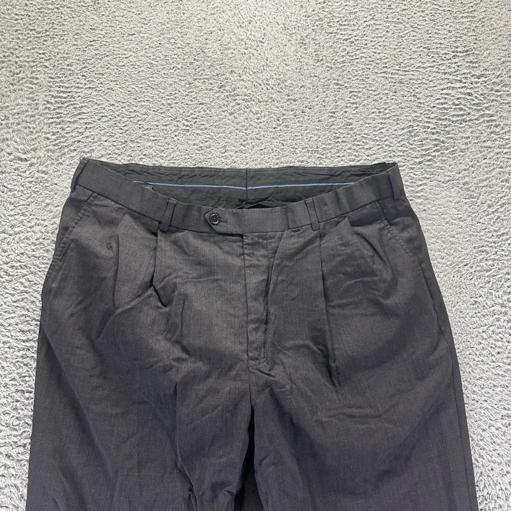 Vintage Brooks Brothers 1818 Madison Pant Mens 40x29 Black Wool Dress Preppy USA
